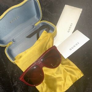 GUCCI 61MM Oval Unisex Sunglasses